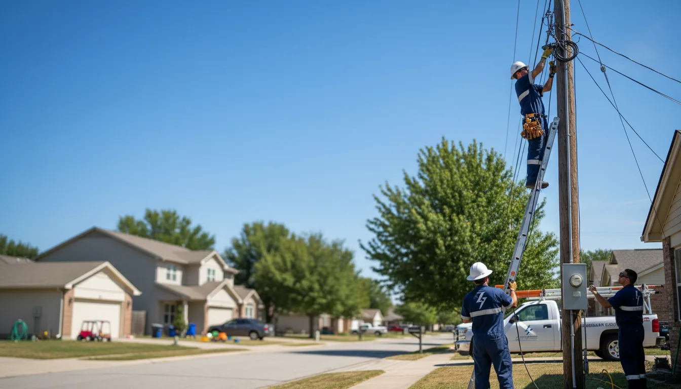 Residential electrician providing installation services in Wapanucka, OK